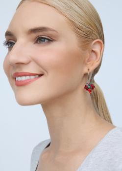 Multi/green Love Bugs - Konplott earrings